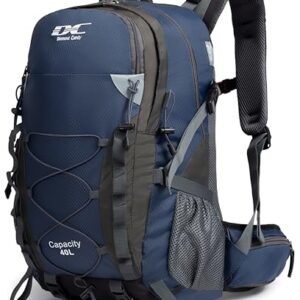 Wasserdichter Wanderrucksack für Damen und Herren, 40l Fassungsvermögen, Reiserucksack mit Regenschutz, atmungsaktiv und bequem zu tragen
