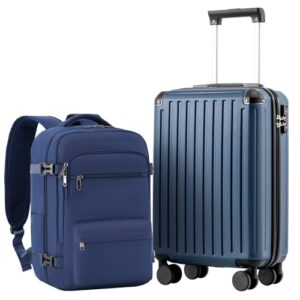 Praktisches Reise-Set mit Handgepäck-Koffer und kabinentauglichem Rucksack, ideal für Geschäftsreisen und Städtereisen.