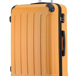 Orange Reisetasche mit Doppelrollen und ABS-Kunststoff für komfortables Reisen in Urlauben