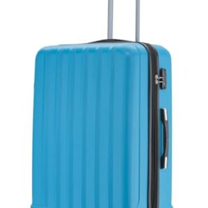 Hochwertiger TSA-Schloß 2080 Reisekoffer mit Zwillingsrollen, harte Hartschale und Dehnungsfuge in Turquose Farbe (XL Größe)