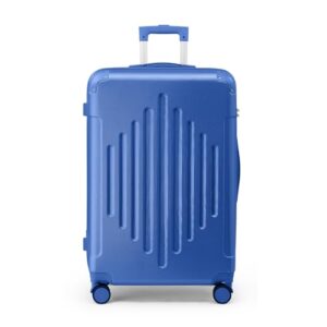 Hochwertiger Hartschalenkoffer mit 360-Grad-Drehrollen, ideal für Reisen, Flugblau, Maß M, 55CM