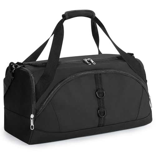 Rieeyrslza Sporttasche 40L Reisetasche Duffel Bag mit Schuhfach, Übernachtungstasche, Nassfach und Schultergurt für Damen und Herren