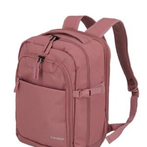 Praktischer Travelite Rucksack für Reisen und Freizeitaktivitäten, Robustes Polyestermaterial, Laptopfach bis 13 Zoll, Dehnfalte und Aufsteckfunktion am Gestänge eines Trolleys