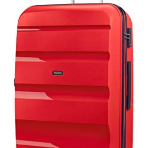 American Tourister Bon Air Spinner L, rot (Magma Red), ein großer Koffer für Reisen mit 360-Grad-drehbaren Rollen und TSA-Schloss.