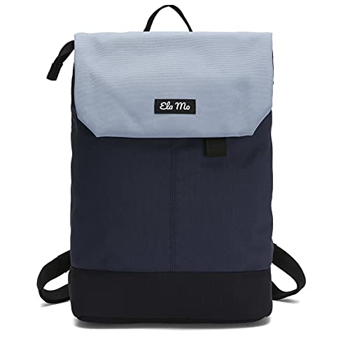 Ela Mo Rucksack Damen, Daypack mit 12 Liter Fassungsvermögen, Laptop-Rucksack für Frauen, Anti-Diebstahl-Tasche für Schule, Uni und Business, Nachtblau
