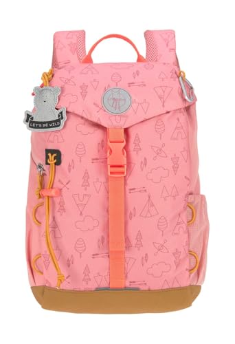 Lässig Kinderrucksack, 9 Liter, für Kinder ab 3 Jahren, pinker Wanderrucksack mit vielen Taschen und Reflektoren