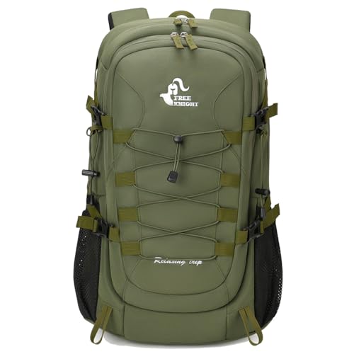 Bseash 40L Leichter wasserdichter Wanderrucksack mit Regenschutz und vielen Funktionen für Outdoor-Aktivitäten wie Radfahren, Klettern und Camping