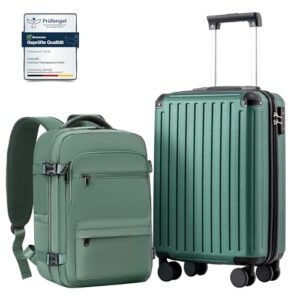 Praktisches Reise-Sets für moderne Geschäftsreisen, COOLIFE Ryanair Kabinenkoffer-Set 2tlg - 55x35x20+40x30x20 cm EasyJet TSA