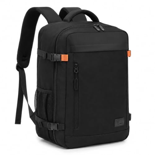 Praktischer Rucksack für Flugreisen mit erweiterbarem Volumen von 24-30 Liter