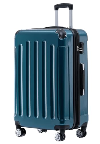 Reisetasche mit Zwillingsrollen, harte Schalen aus PC/ABS-Mischung, komfortable Rollen und gummierte Bodenplatten, perfekt für Reisen in verschiedenen Größen (M-L-XL)