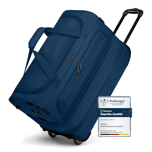 REDOLZ 2-Rollen MEDIUM Trolley-Reisetasche - Top-Qualität für deine Reise, praktisch und stilvoll. Zweckmäßige Tasche mit zwei Rollen, großem Hauptfach und Bodenfach für Urlaube, Geschäftsreisen oder Krankenhaus-Aufenthalte