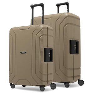REDOLZ Hartschalen Koffer-Set 2-teilig ohne Reißverschluss, zwei harte Koffern mit unterschiedlichen Größen, robuste Hartschale aus 100% Polypropylen, TSA-Schloss und Doppelrollen für einfache Inspektion