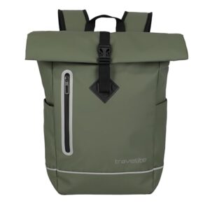 Reißverschluss-Rolltop-Handgepäck mit wasserdichter Baumwolle für die Stadt oder den Wandertag, verstellbare Schultergurte und Reflektoren