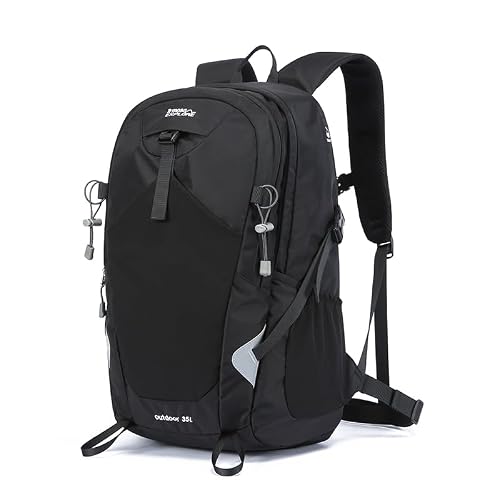 Waniki Wanderrucksack 35L, wasserdichter Rucksack für Outdoor-Aktivitäten wie Trekking und Camping mit Trinksystem-Fach und Reflektor.